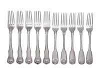 Eighteen George III/IV Silver Forks