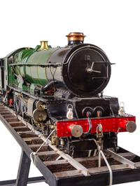 A Rare and Impressive Live Steam 7 1/4-Inch Gauge Painted Metal Great Western Railway-Class 6000: King George V Locomotive and Ride-On Tender