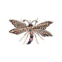 SAPPHIRE AND DIAMOND DRAGONFLY BROOCH