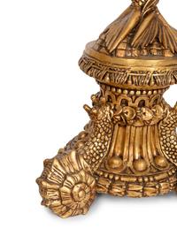 A Pair of Gilt and Black-Painted Torchère Figures of a Mermaid and Merman