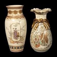 Two Japanese Satsuma Vases