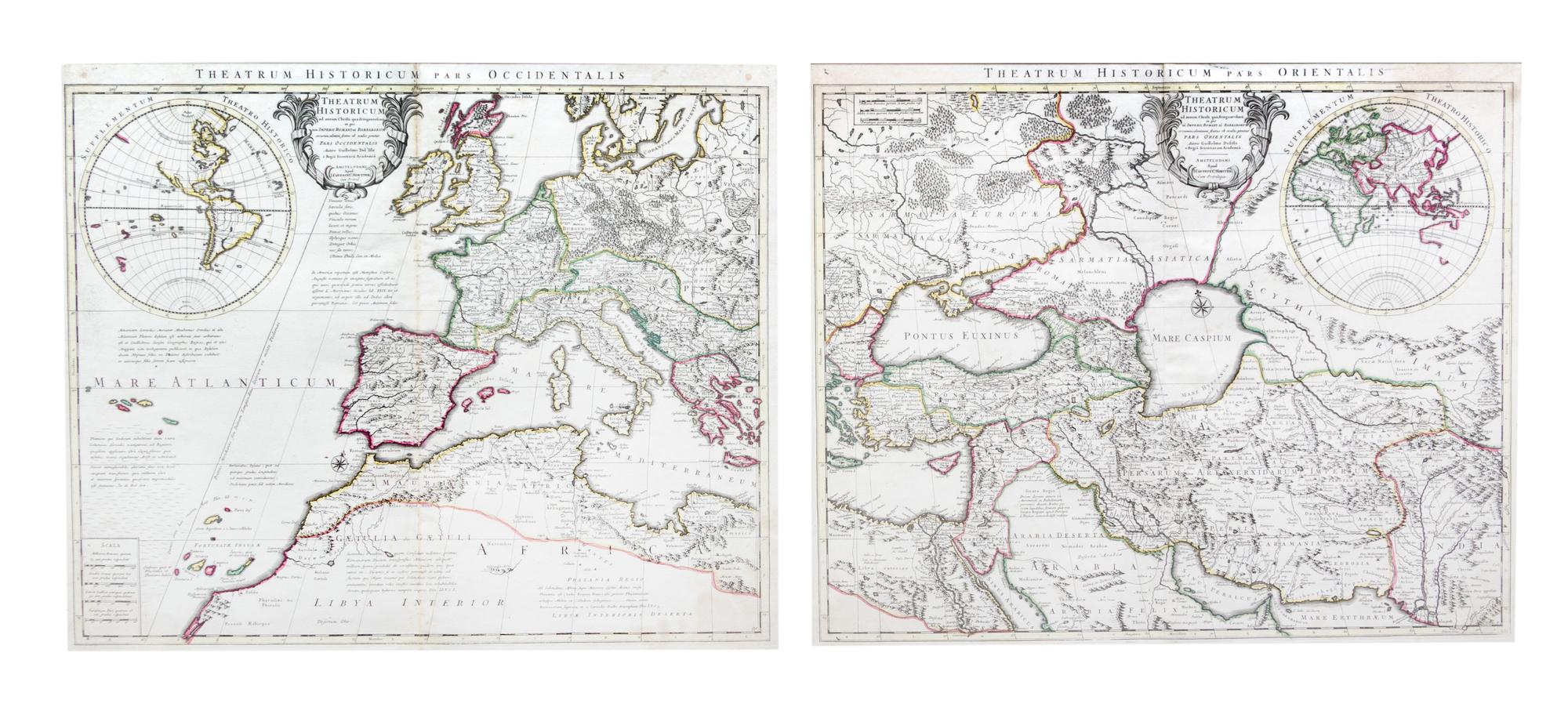 (MAP) COVENS and MORTIER. Theatrum Historicum pars Occidentalis Orientalis. Amsterdam, 1717.