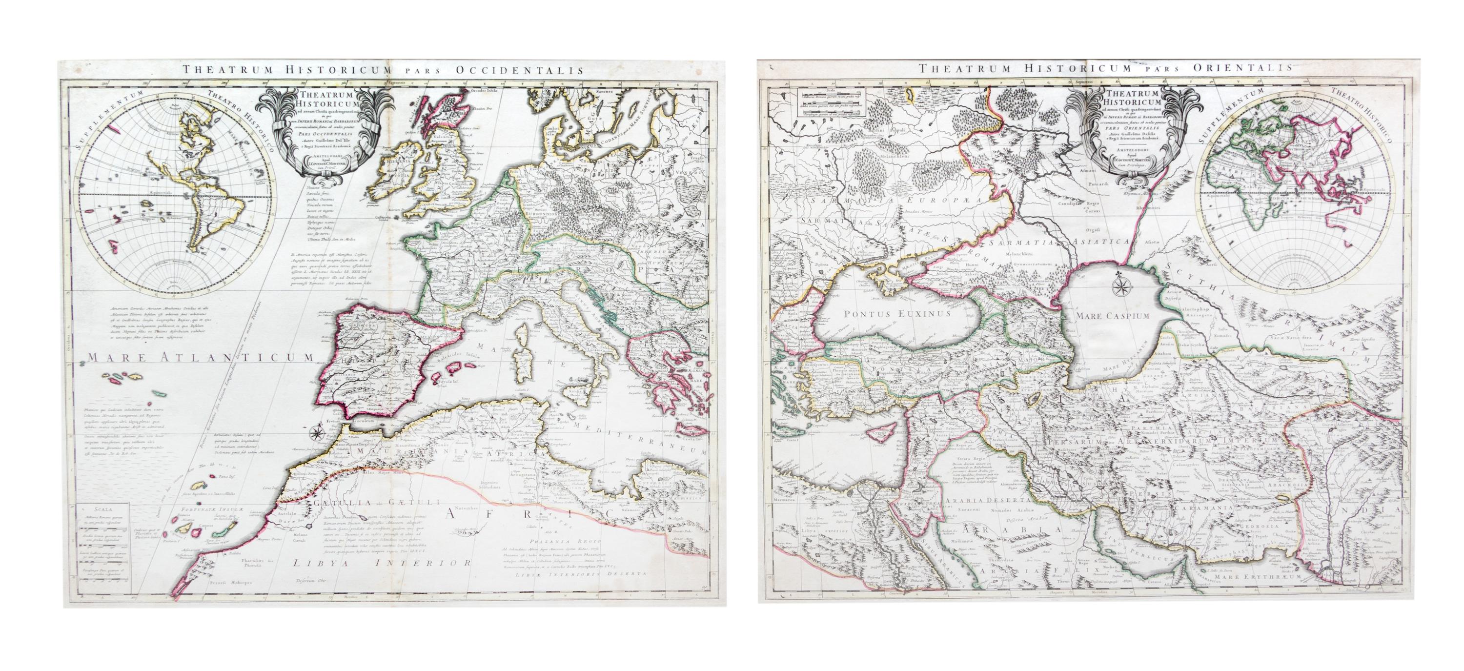 (MAP) COVENS and MORTIER. Theatrum Historicum pars Occidentalis Orientalis. Amsterdam, 1717.