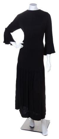 An Oscar de la Renta Black Evening Dress, No size.