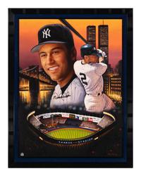 A Derek Jeter Signed Autograph New York Yankees Artwork (Beckett Authentication Services)
