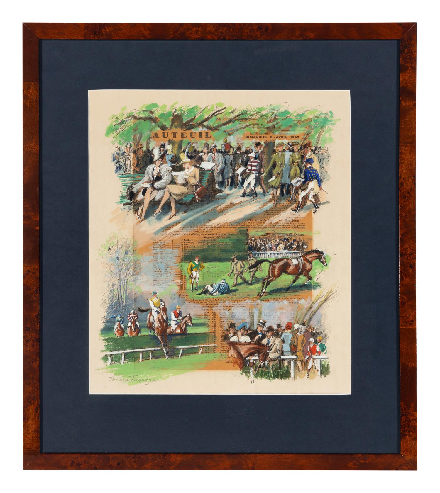 Courses à Auteuil, Dimanche 8 Avril , 1945
