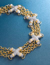TIFFANY & CO., SCHLUMBERGER, DIAMOND 'X' NECKLACE