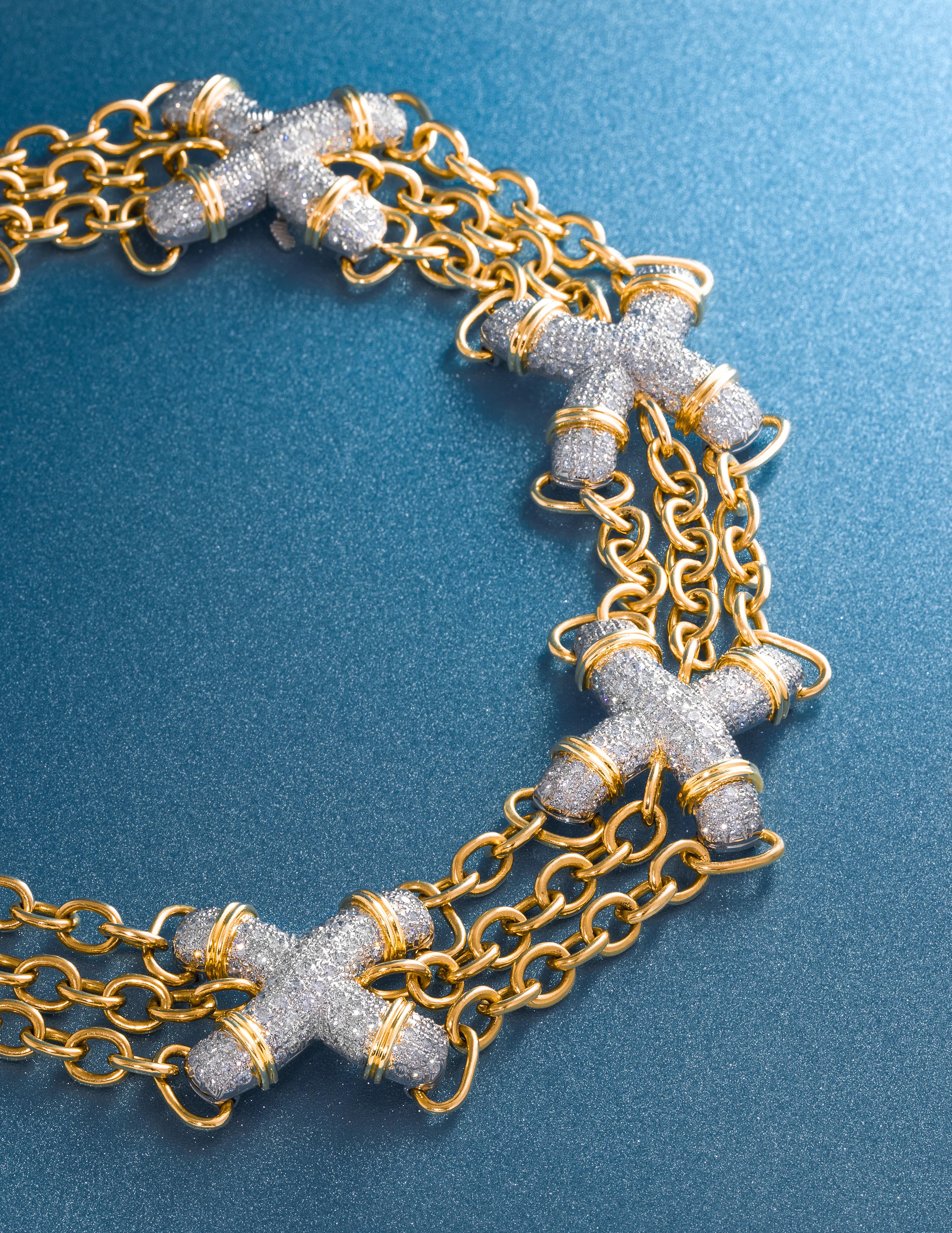 TIFFANY & CO., SCHLUMBERGER, DIAMOND 'X' NECKLACE