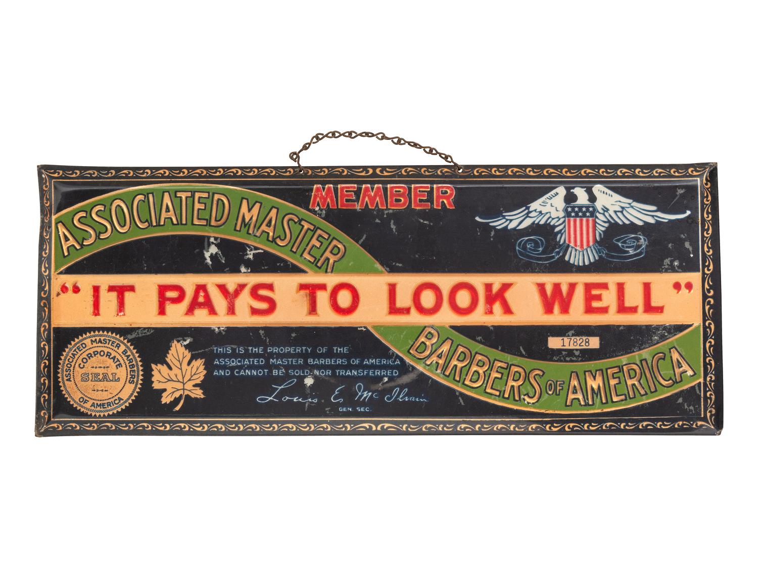 Nine Barbershop Related Signs and Advertisements