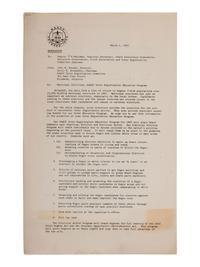 [CIVIL RIGHTS]. NAACP internal memorandum on Voter Registration Education Program. Richmond, Virginia: NAACP Voter Registration Committee, 1 March 1965.