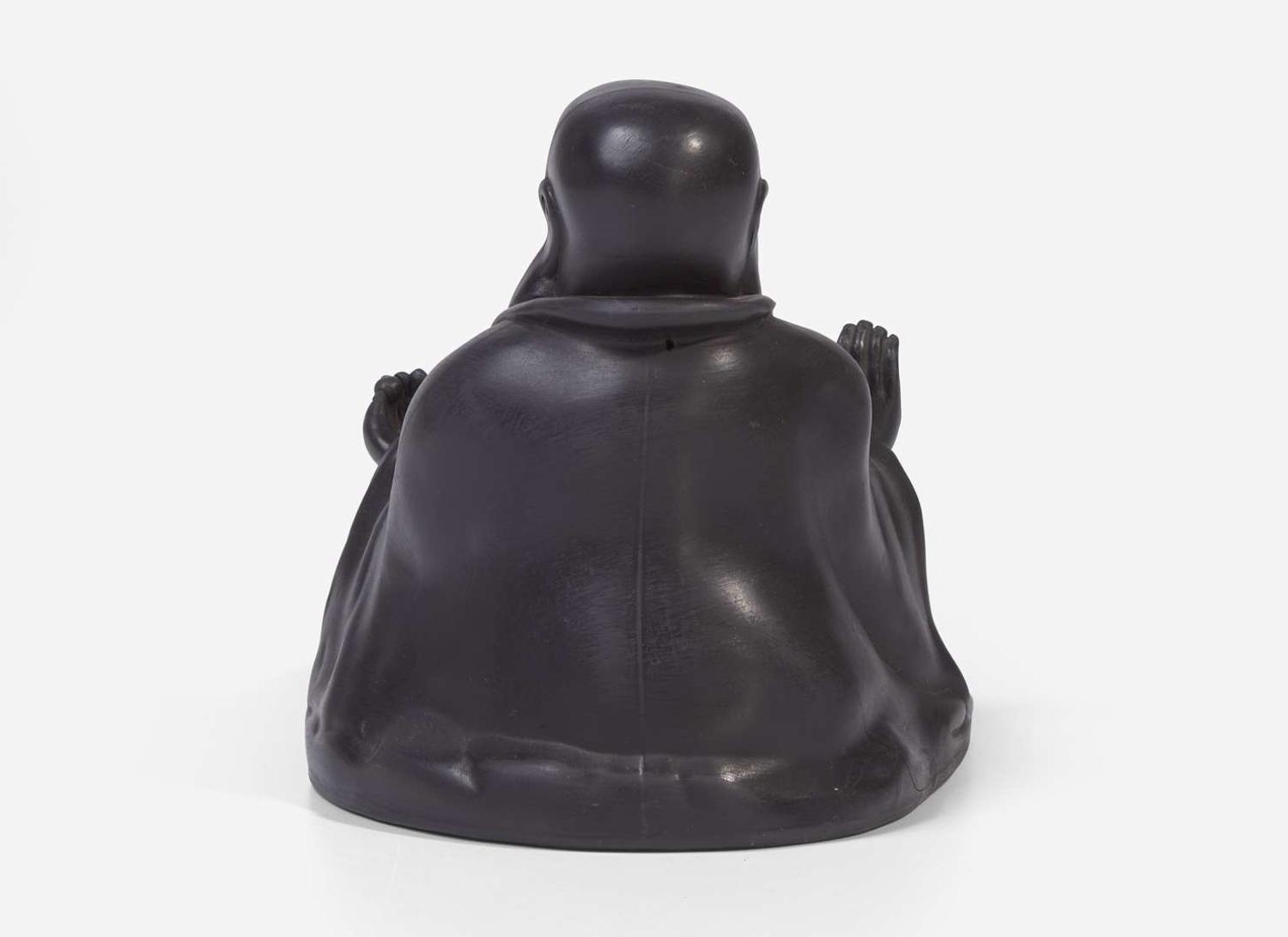 A Wedgwood Black Basalt Figure of Buddha, UK, circa 1910