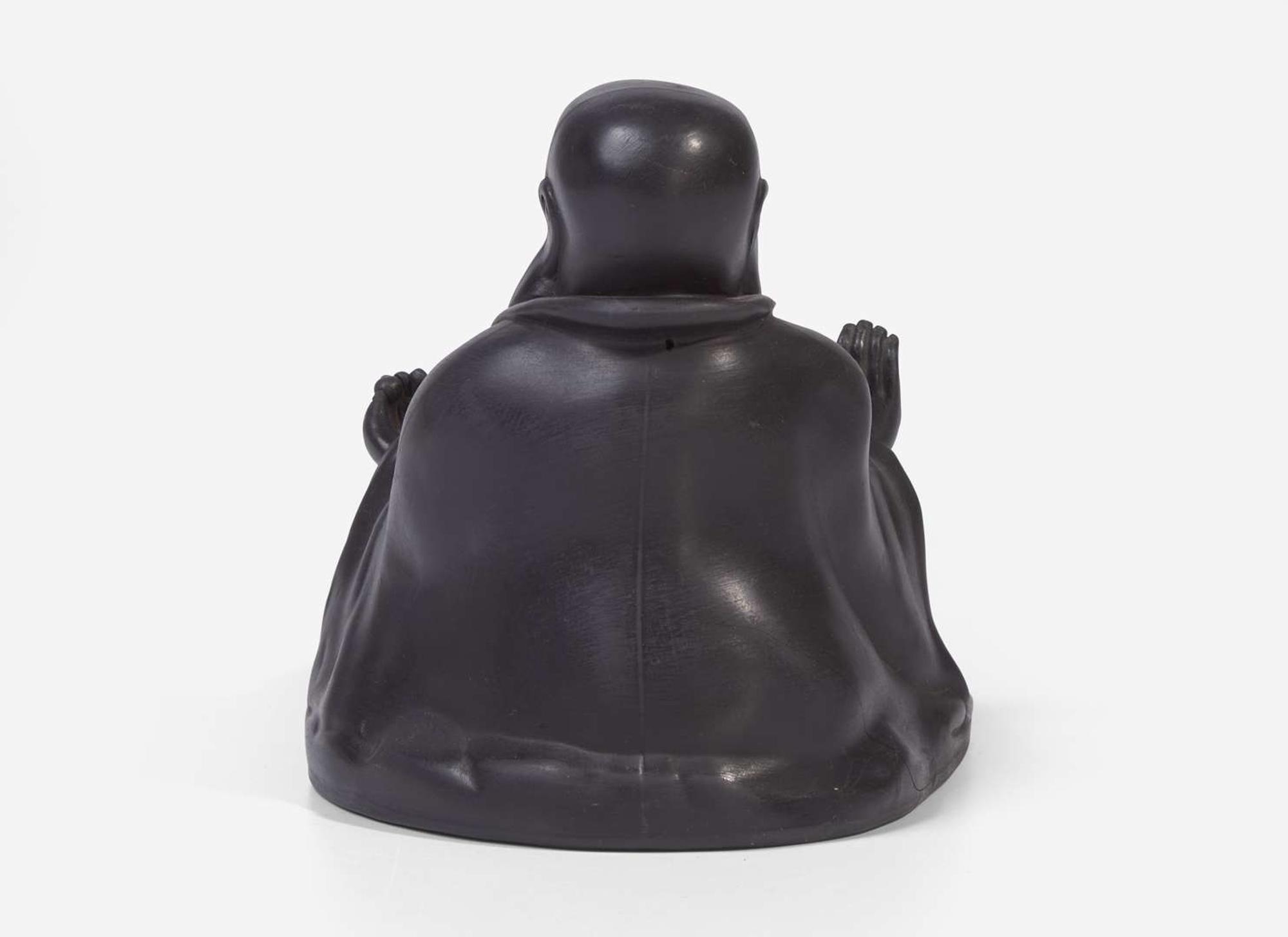 A Wedgwood Black Basalt Figure of Buddha, UK, circa 1910