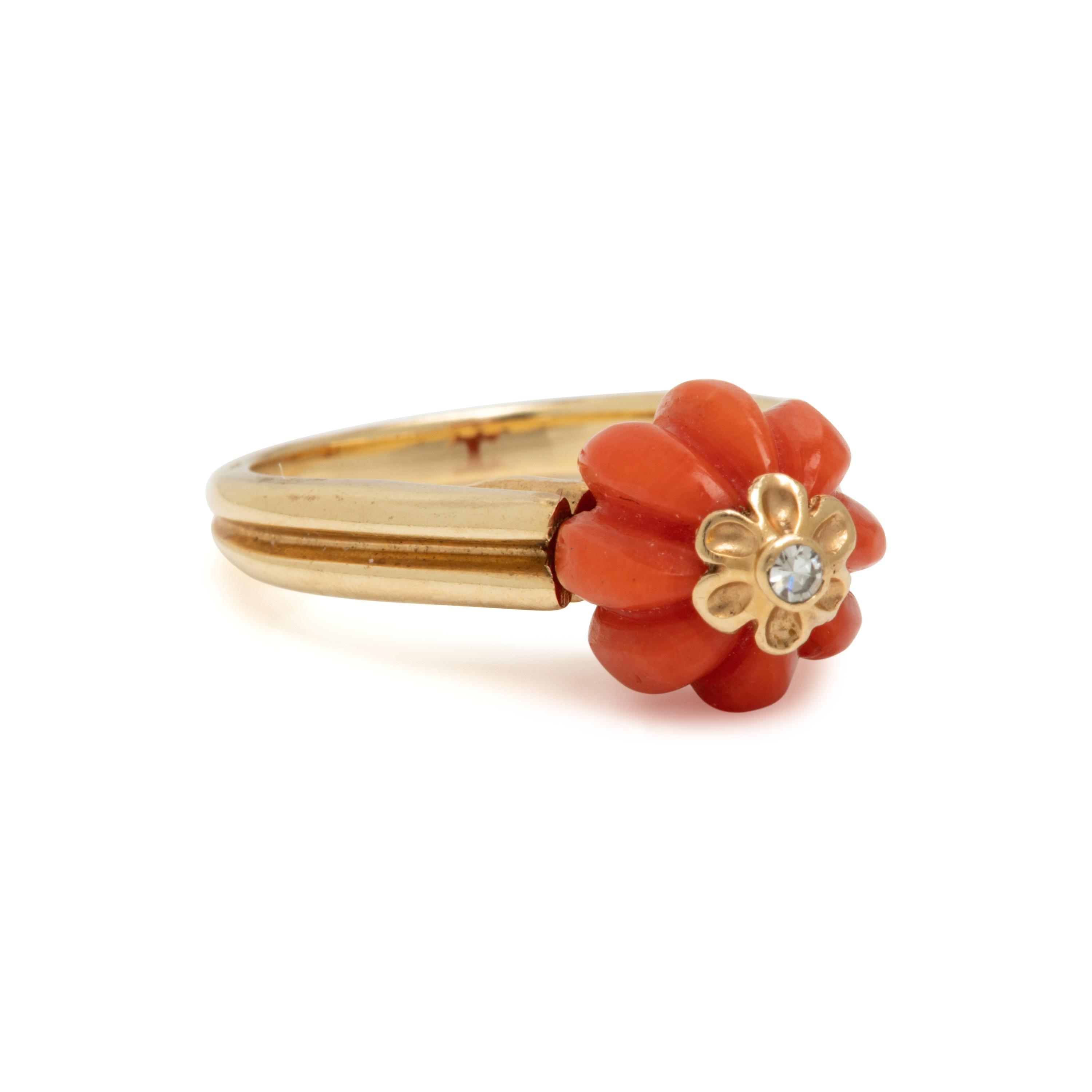 Collection of Carved Gemstone and Yellow Gold Stacking Rings