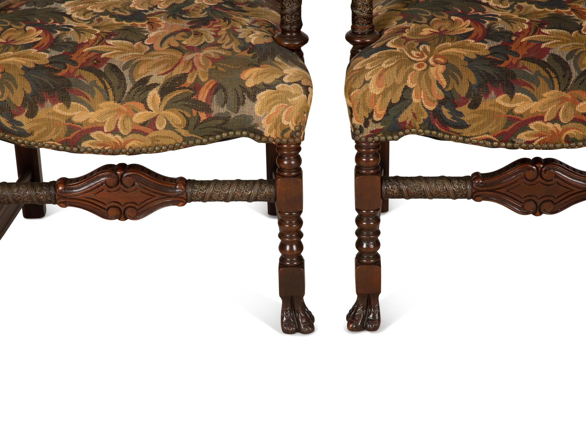 A Set of Six Baroque Style Dining Chairs