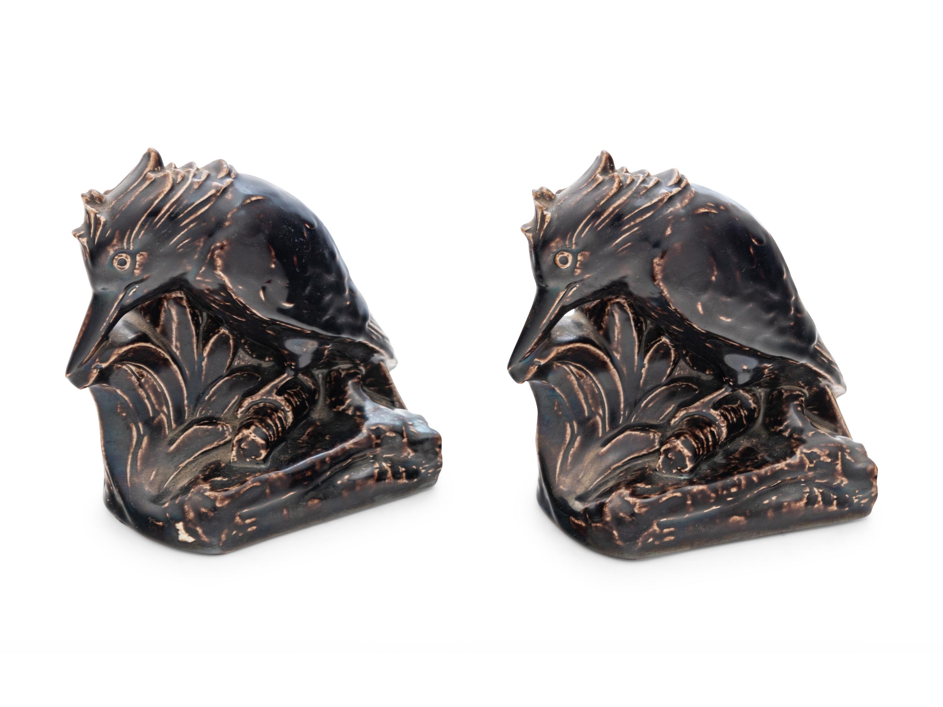 Pair of Bird Form Bookends