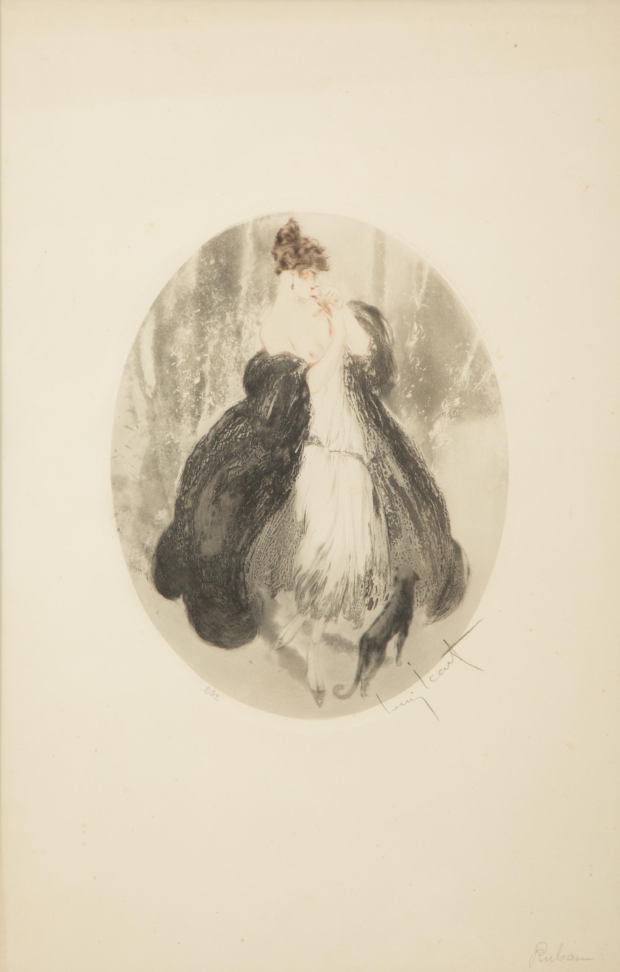 Girl with a Black Dog and Girl with a White Dog