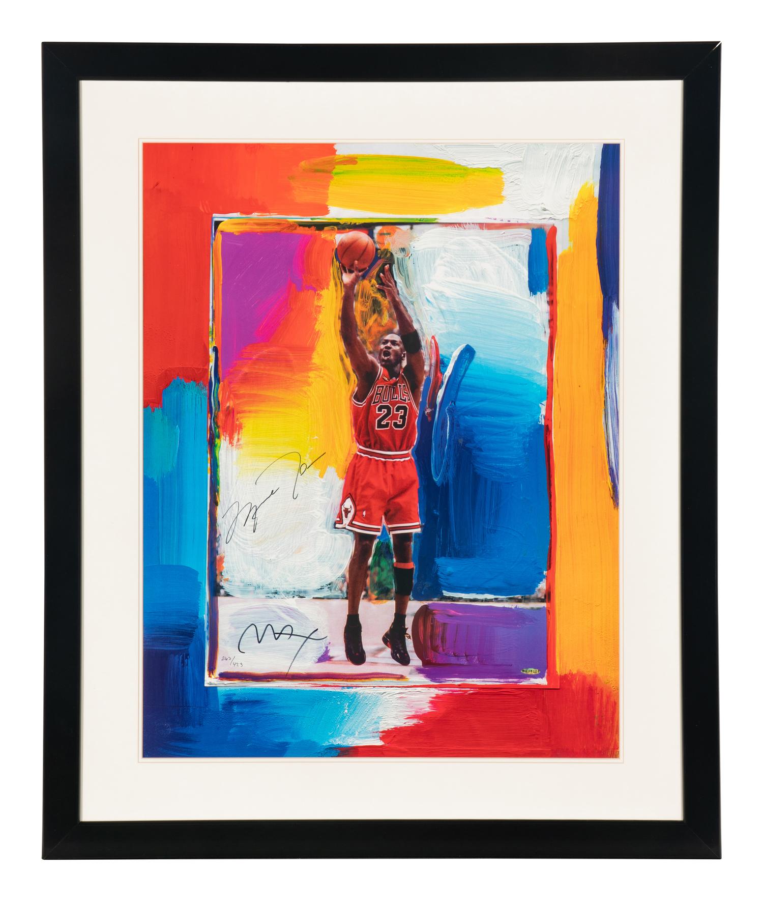 A Michael Jordan Signed Autograph Peter Max Limited Edition "The Last Shot" Lithograph (Upper Deck Authenticated)