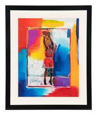 A Michael Jordan Signed Autograph Peter Max Limited Edition "The Last Shot" Lithograph (Upper Deck Authenticated)
