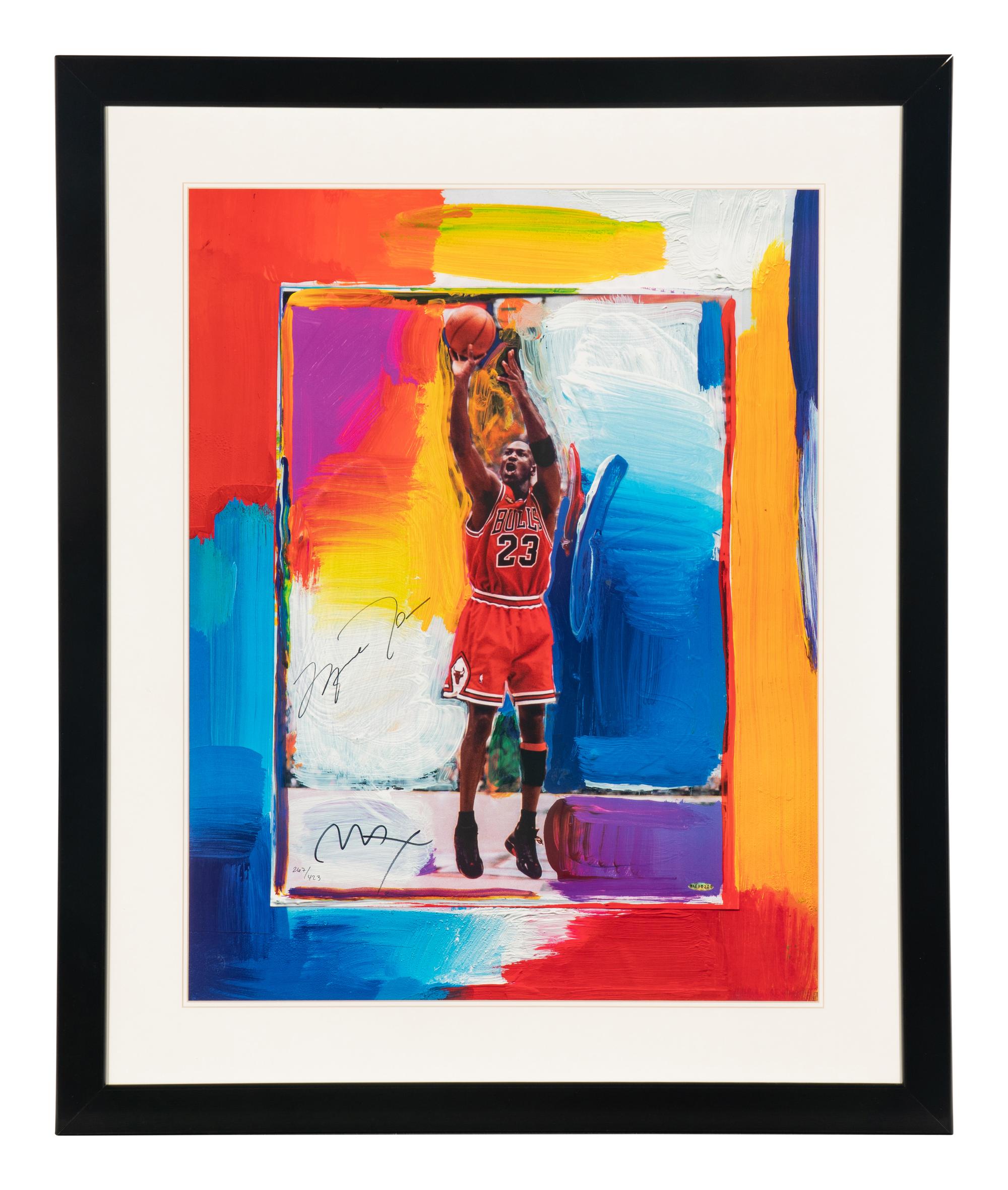 A Michael Jordan Signed Autograph Peter Max Limited Edition "The Last Shot" Lithograph (Upper Deck Authenticated)