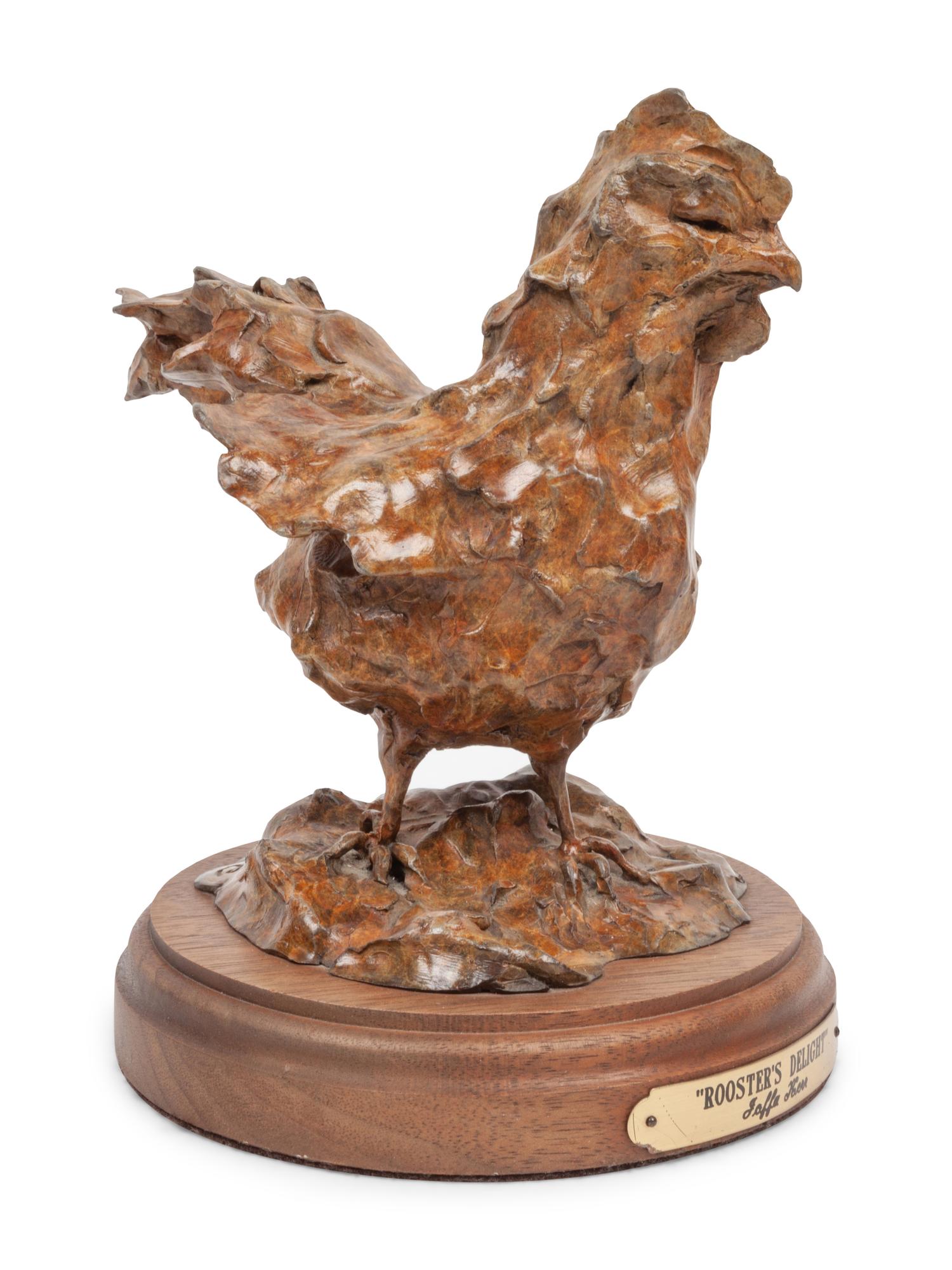 Two Sculptures: Rooster's Delight , edition 6/25 and Strutting Rooster , Artist Proof 2/20