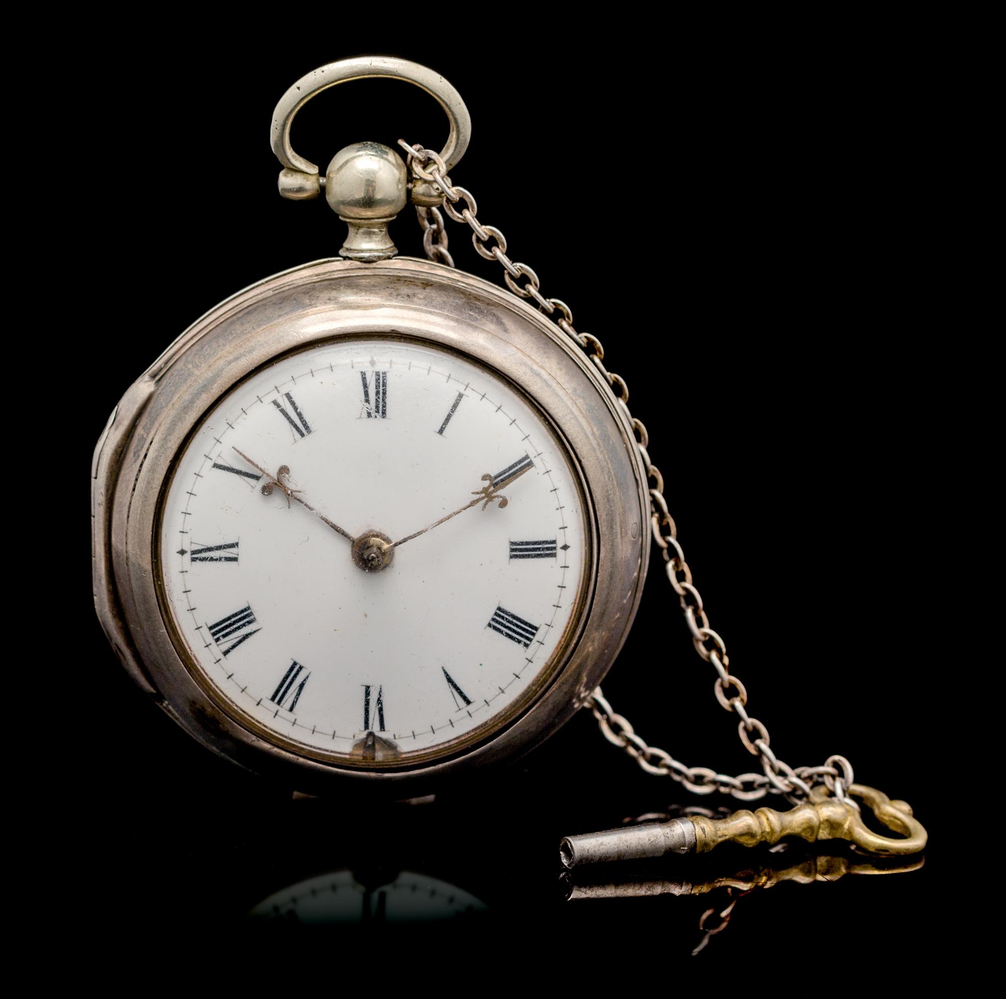 A Pair Cased Sterling Silver Key Wound Pocket Watch, James Upjohn, London, Late 18th Century,