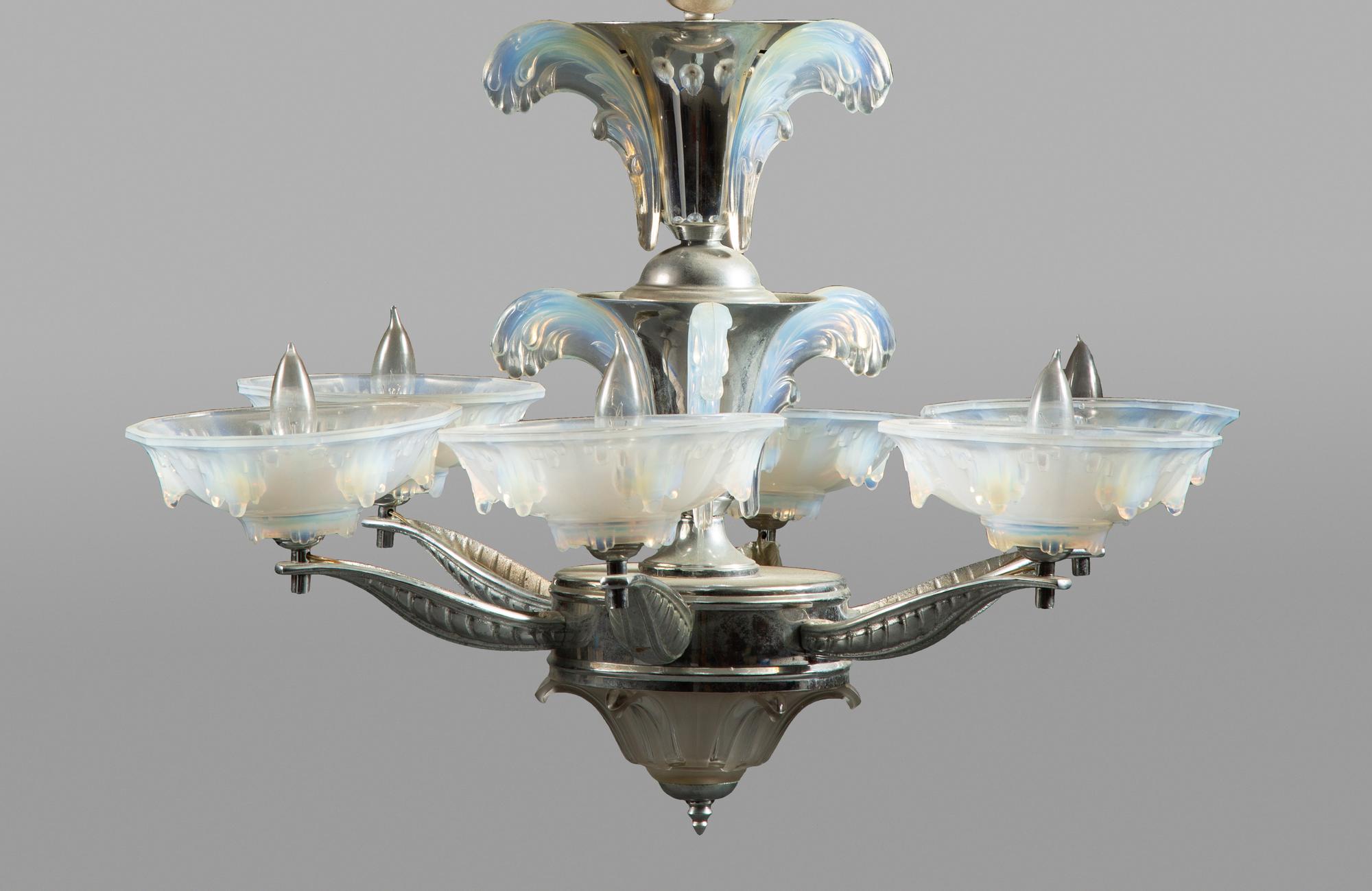 Art Deco Seven-Light Chandelier, circa 1930 — FRANCE, CIRCA 1930
