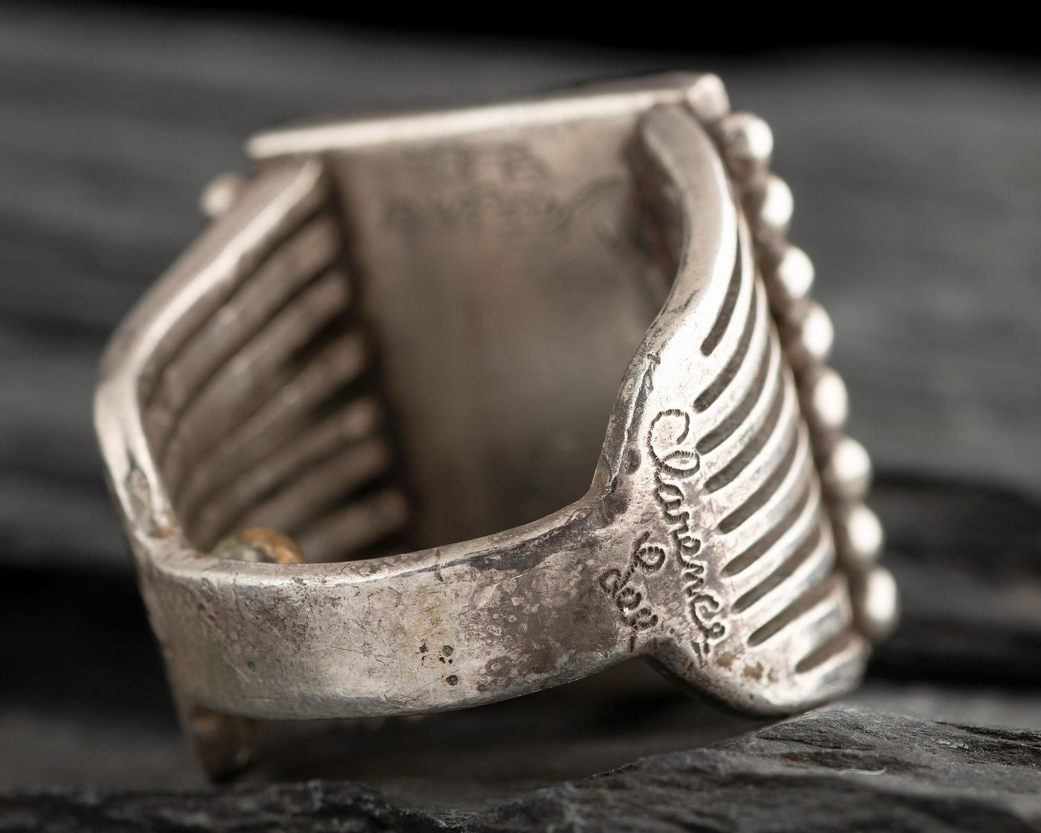 Silver Storyteller Ring, Cowboy Scene