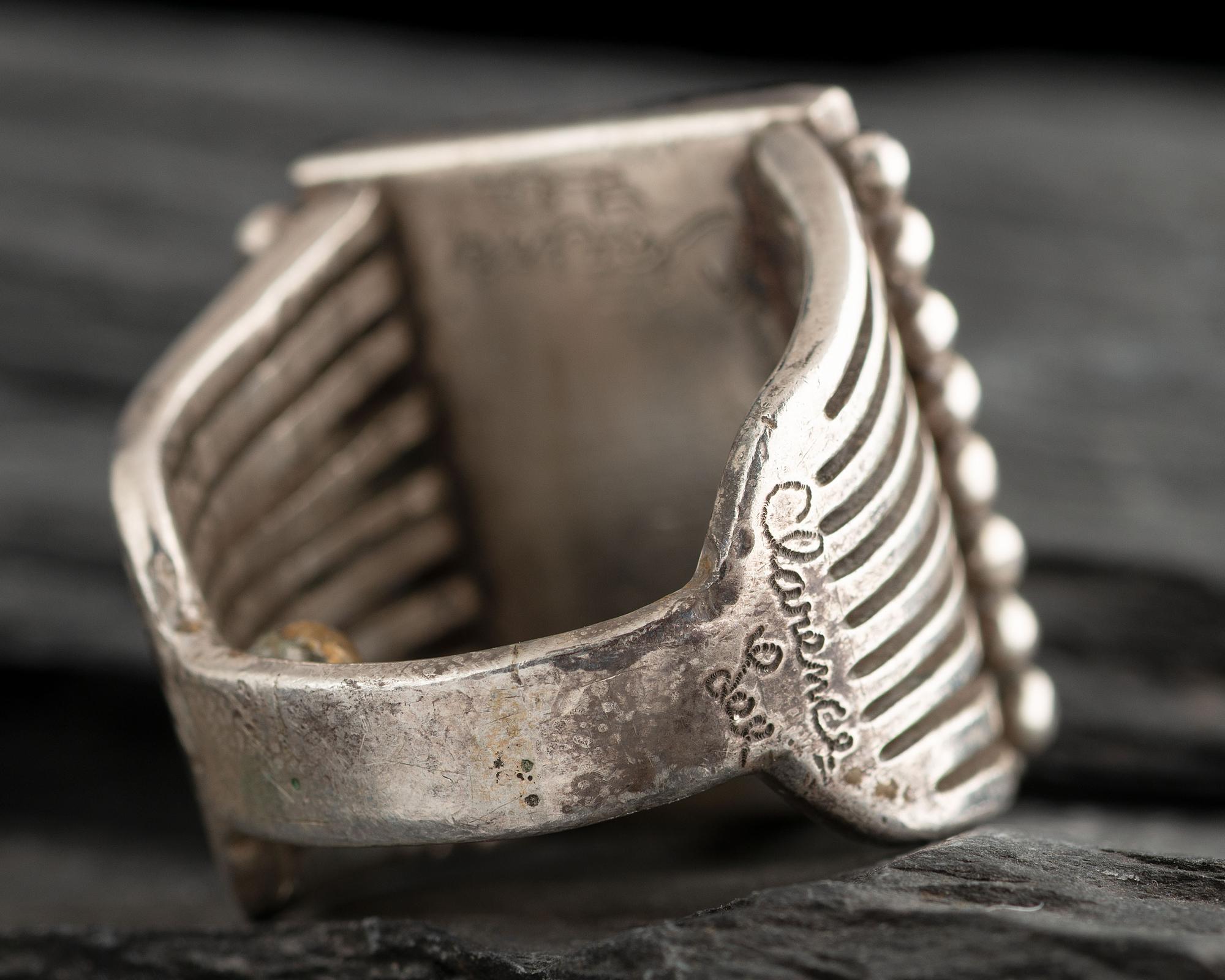 Silver Storyteller Ring, Cowboy Scene