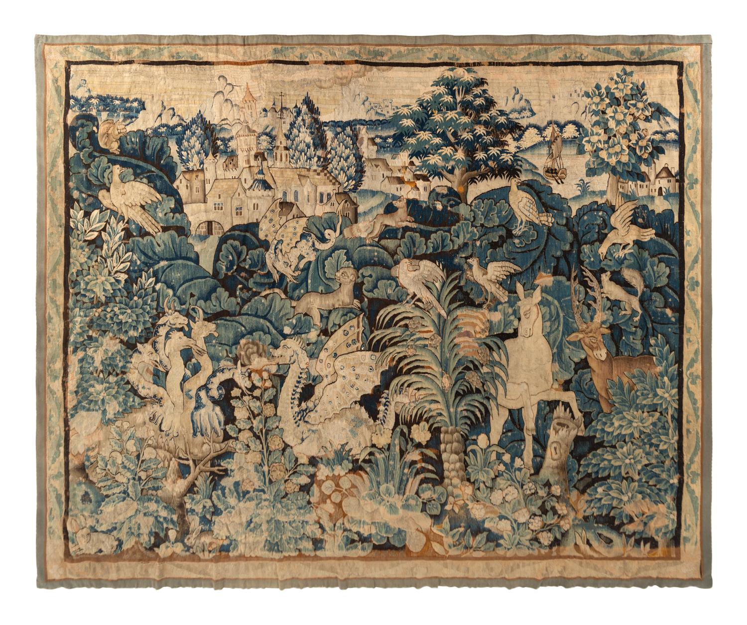 A Flemish Wool Verdure Tapestry
