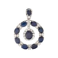 SAPPHIRE AND DIAMOND PENDANT
