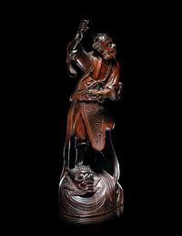 A Chinese Boxwood Figure of Kui Xing