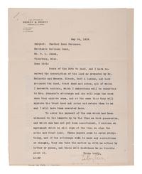[MISSISSIPPI]. 1919 document ref. purchase of Panther Burn Plantation signed by LeRoy Percy.