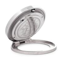 An Hermès Silver-Plate Desk Clock