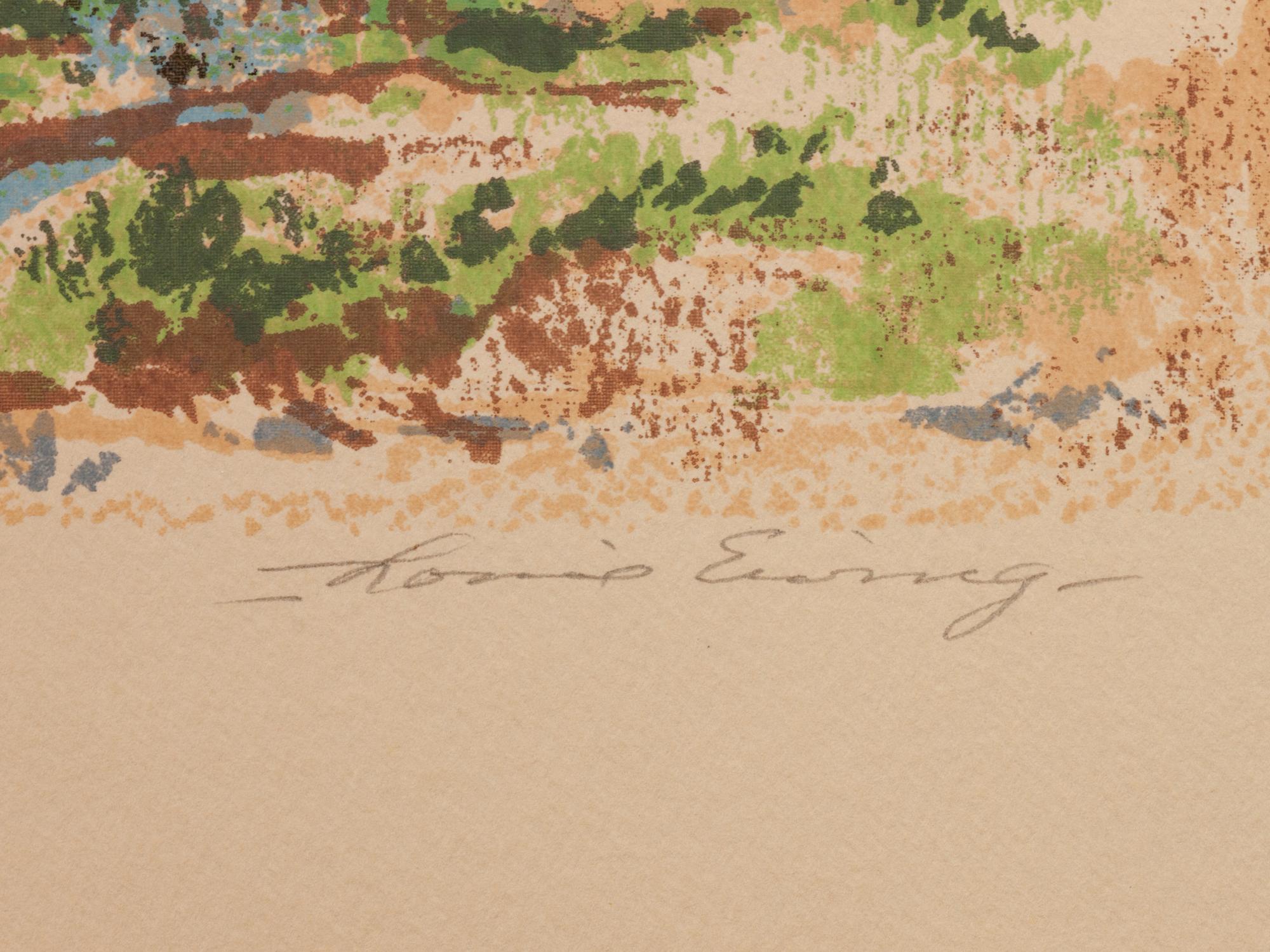 Five Works: Bishop's Chapel, edition 25/130; Spring Pastures , edition 23/130; Lilies , edition 31/120; New Mexico Village , edition 63/115; The Beaver Pond