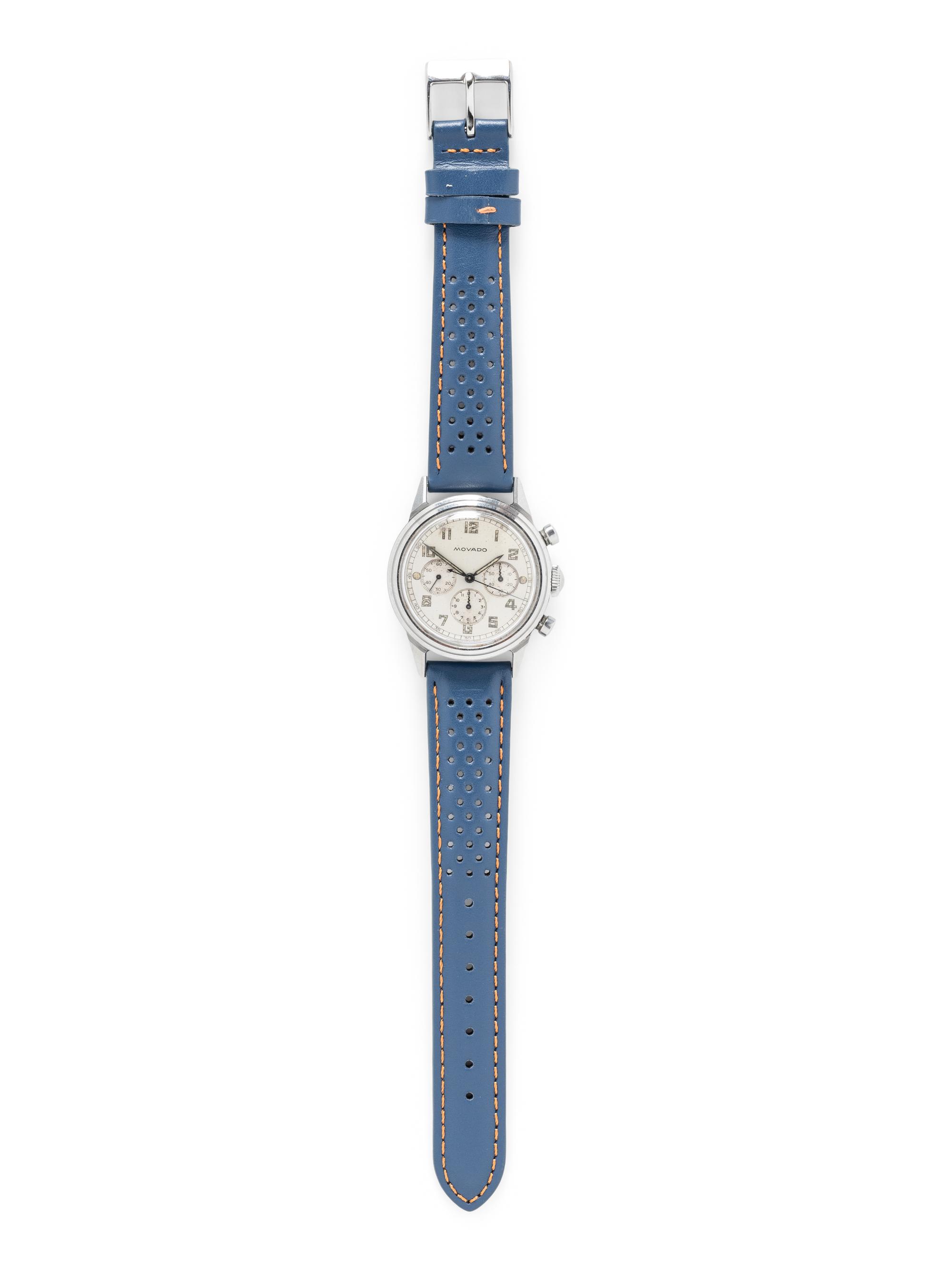 MOVADO, REF. 19038 STAINLESS STEEL 'M95' CHRONOGRAPH WATCH