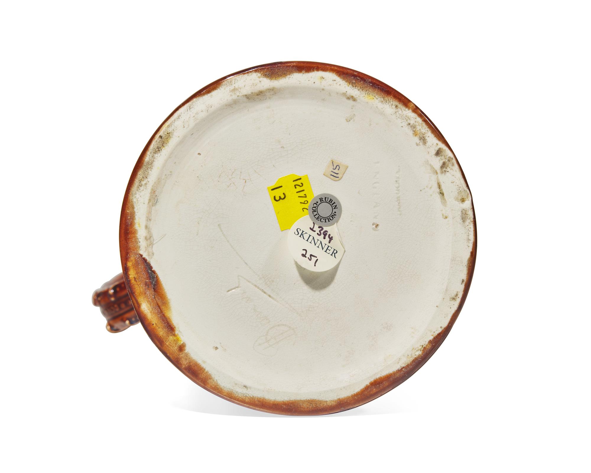 A Wedgwood Harry Barnard Tankard Pitcher with Silver Mounts