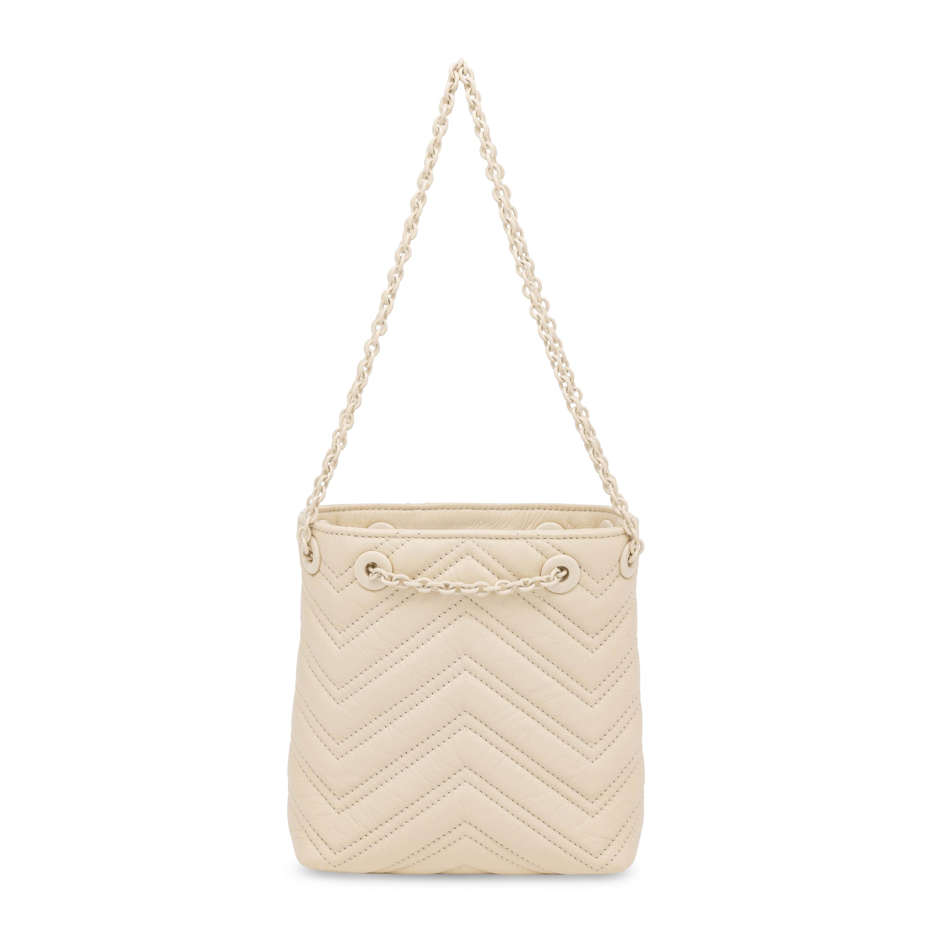 Gucci, Mini Marmont Bucket Bag in Alabaster Leather