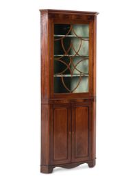 A George III Mahogany Corner Cabinet