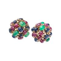 MULTIGEM AND DIAMOND EARCLIPS