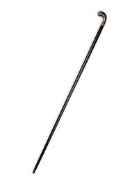 An English Silver Mounted and Ebonized Walking Stick