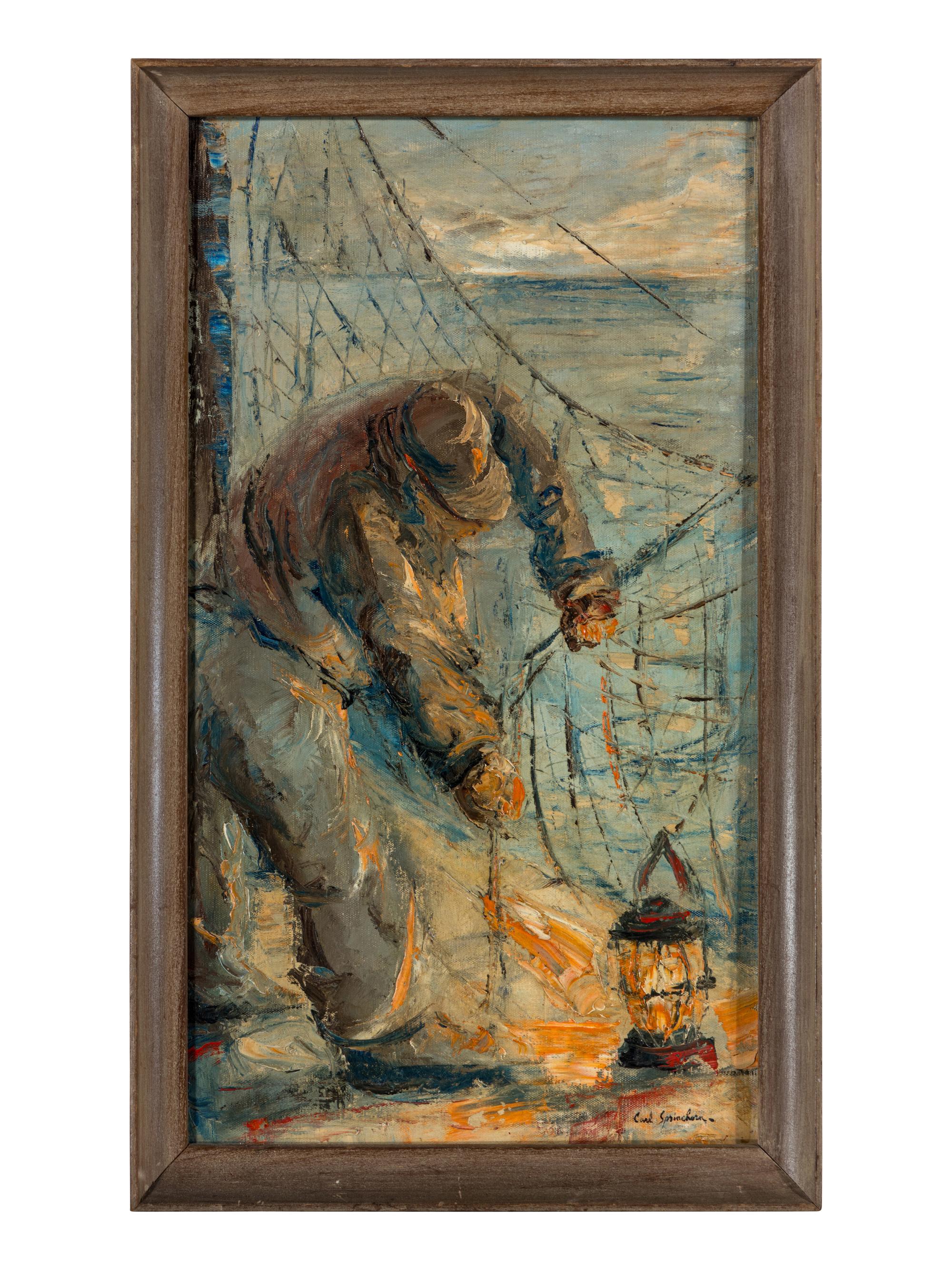 Fisherman Mending Nets