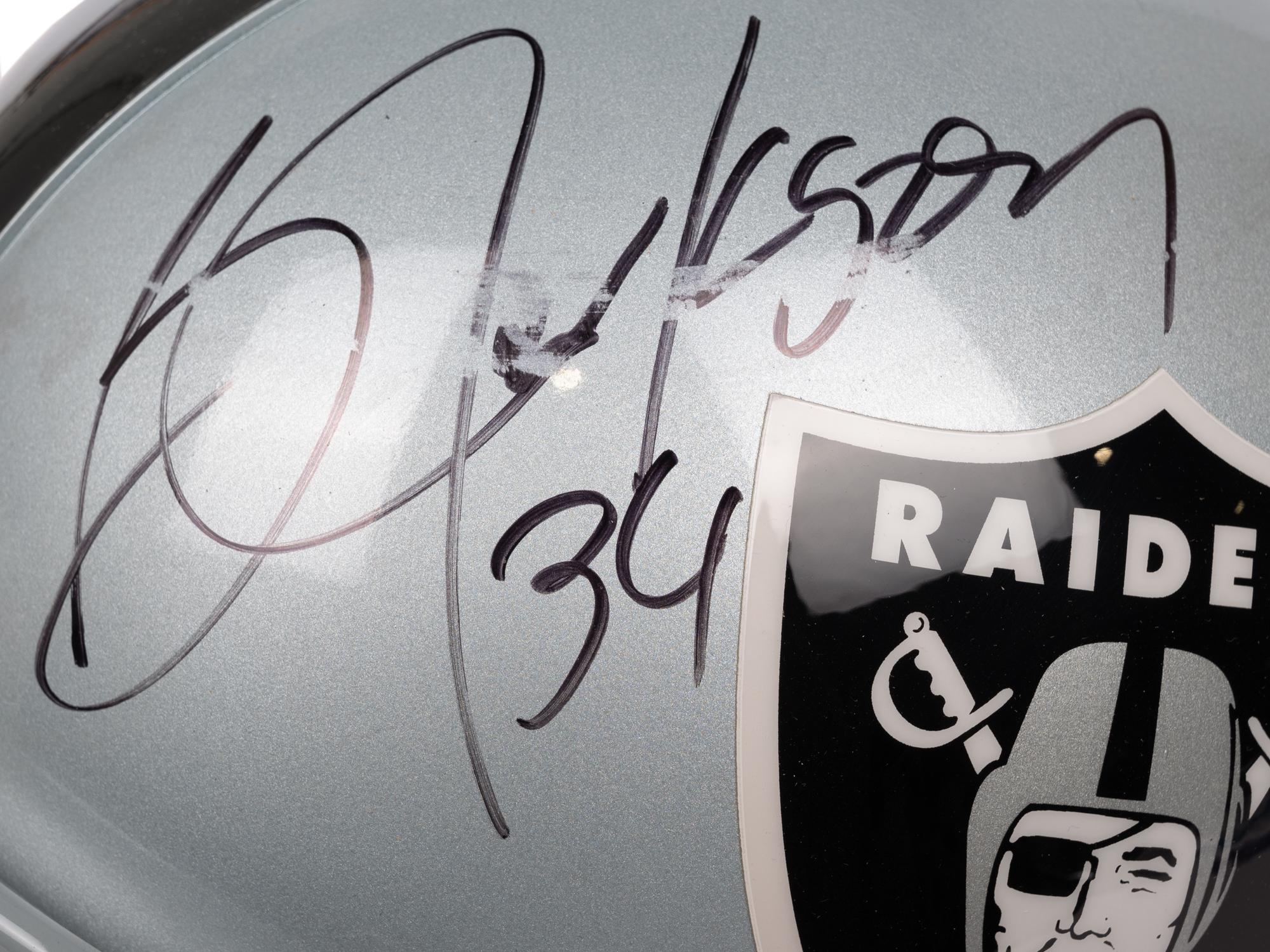 A Bo Jackson Signed Autograph Los Angeles Raiders Football Helmet (Beckett Authentication Services BAS Certified),