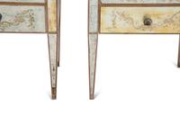 A Pair of French Eglomisé Mirrored Night Stands