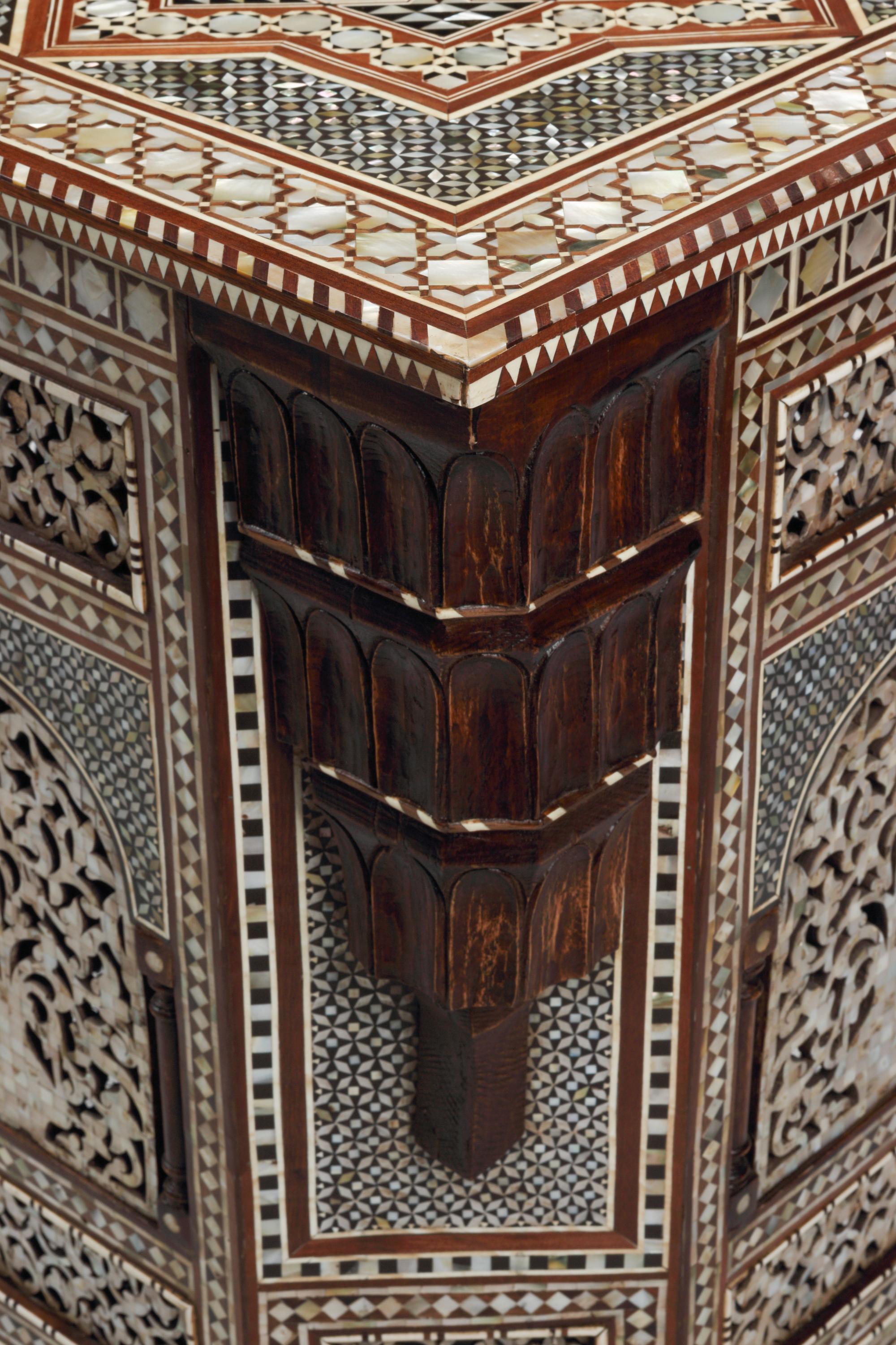 A Pair of Levantine Marquetry Side Tables