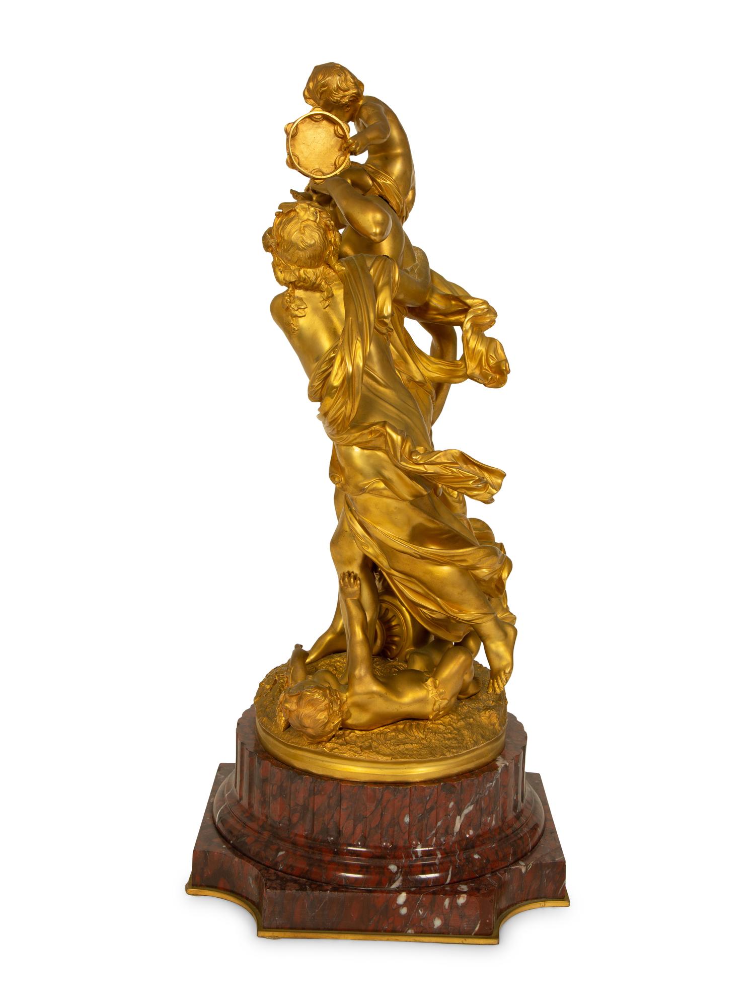 A Gilt Bronze Figural Bacchanalia Group, After Michel Claude Clodion (French, 1738-1814) — 19TH CENTURY