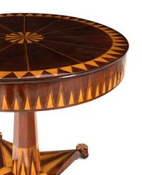 A Contemporary Marquetry Center Table
