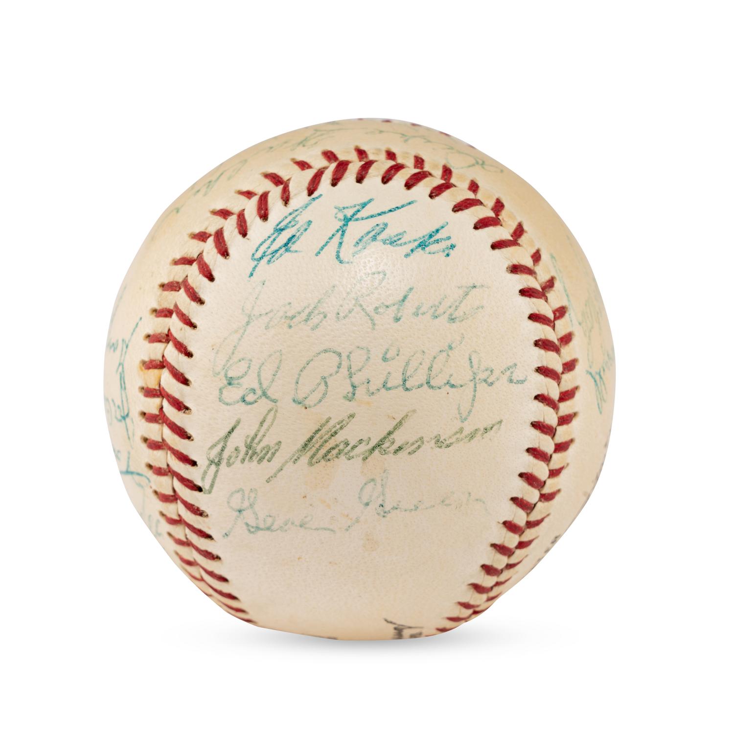 A 1956 Rochester Red Wings Team Signed Autograph Baseball