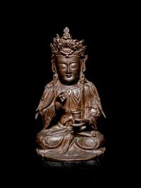 A Chinese Bronze Figure of Guanyin