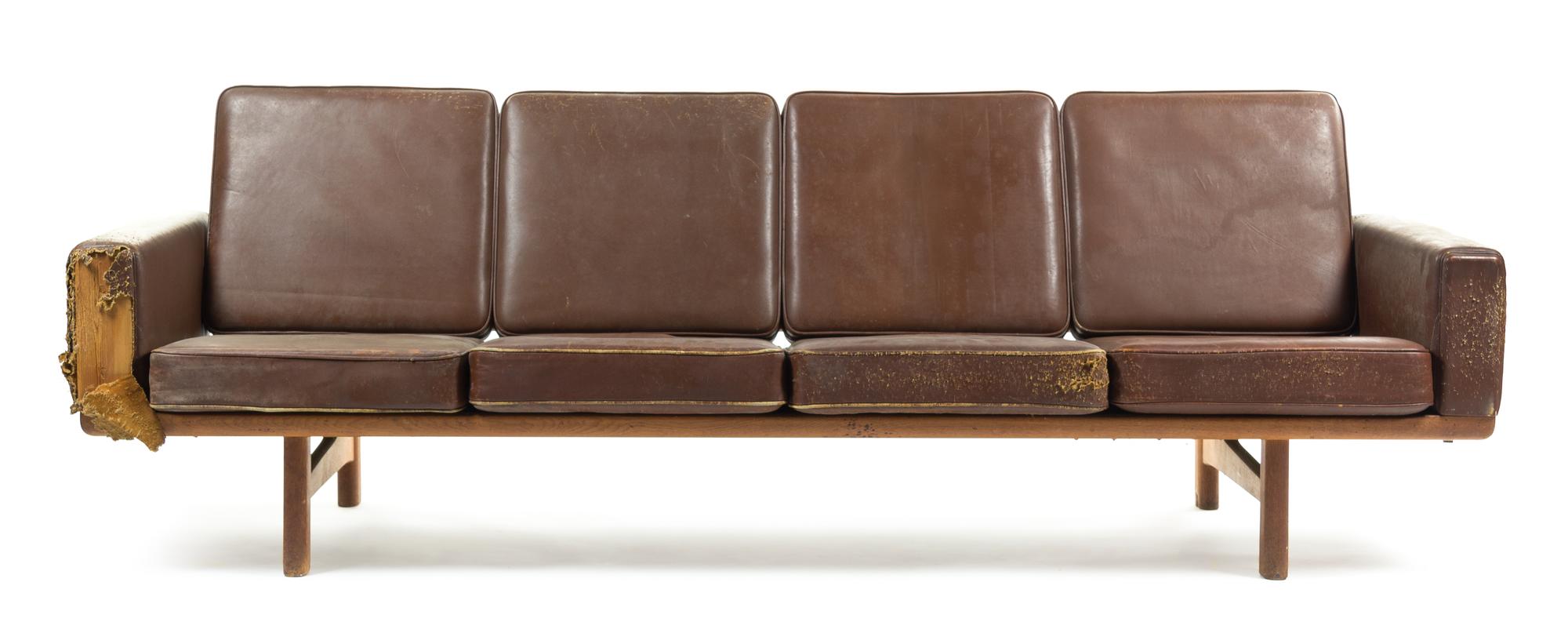 A Model No. 236 Sofa, Hans Wegner Height 29 x width 95 x depth 32 inches,