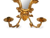 A Pair of Venetian Style Giltwood Girandole Mirrors